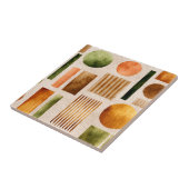 Aardse Aquarel Abstract Patroon - Boho Organisch Tegeltje (Zijkant)