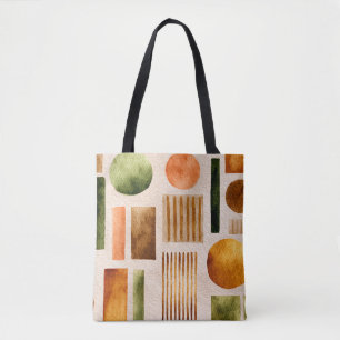 Aardse Aquarel Abstract Patroon - Boho Organisch Tote Bag