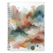 Aardse aquarel Abstracte kunst Notitieboek (Voorkant)