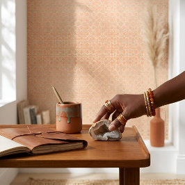Aardse Arabesk | Terracotta & Salie Behang