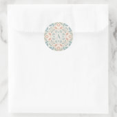 Aardse Arabesk | Watercolor Mozaïek Aangepaste Let Ronde Sticker (Tas)