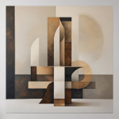 Aardse Architectuur: Geometrische Harmonie Poster (Voorkant)