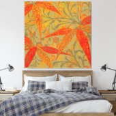 Aardse Bamboe Kunst Vintage Print Oranje  (Insitu (Slaapkamer))
