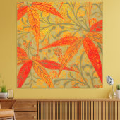 Aardse Bamboe Kunst Vintage Print Oranje  (Insitu (Woonkamer))