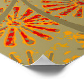 Aardse Bamboo Art  Print Sinaasappel (Hoek)