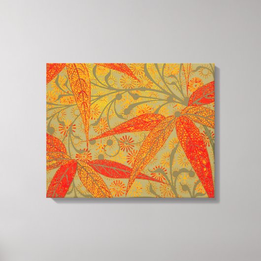 Aardse Bamboo Art  Print Sinaasappel (Voorkant)