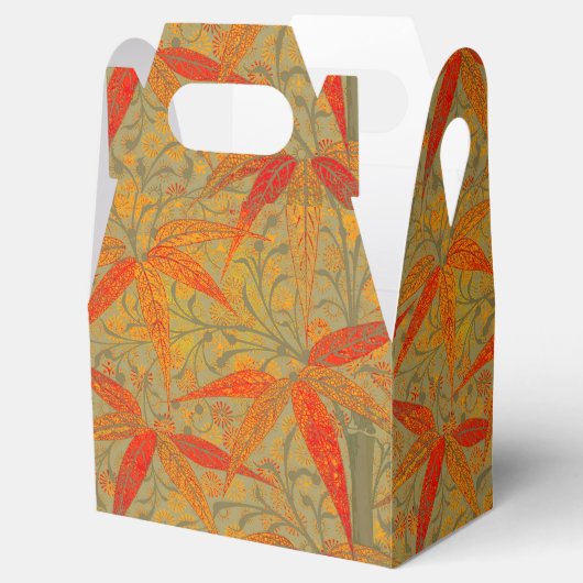 Aardse Bamboo Art  Print Sinaasappel Bedankdoosjes (Geopend)