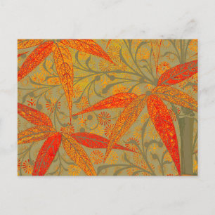 Aardse Bamboo Art  Print Sinaasappel Briefkaart