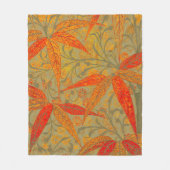 Aardse Bamboo Art  Print Sinaasappel Fleece Deken (Voorkant)