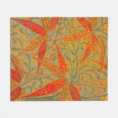 Aardse Bamboo Art  Print Sinaasappel Fleece Deken (Voorkant (Horizontaal))