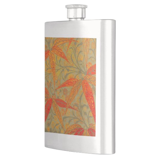 Aardse Bamboo Art Print Sinaasappel Heupfles (Links)