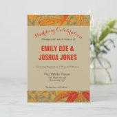 Aardse Bamboo Art  Print Sinaasappel Kaart (Staand voorkant)