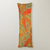 Aardse Bamboo Art  Print Sinaasappel Lichaamskussen (Achterkant (Verticaal))