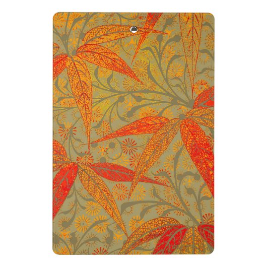 Aardse Bamboo Art  Print Sinaasappel Mini Klembord (Achterkant)