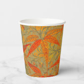 Aardse Bamboo Art  Print Sinaasappel Papieren Bekers (Achterkant)