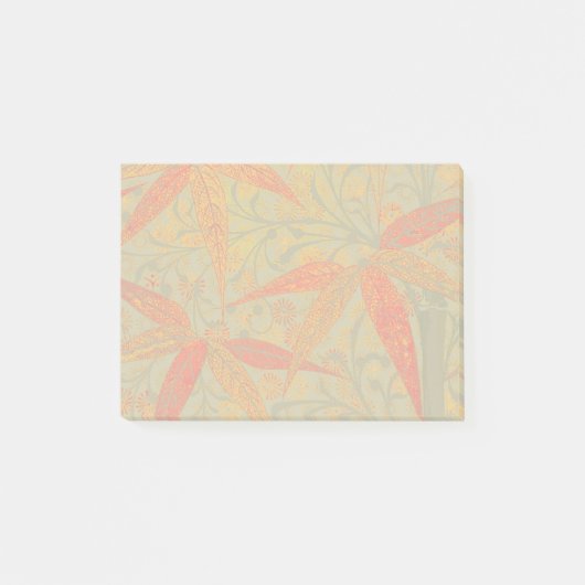 Aardse Bamboo Art  Print Sinaasappel Post-it® Notes (Voorkant)
