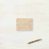 Aardse Bamboo Art  Print Sinaasappel Post-it® Notes (Op bureau)