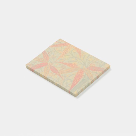 Aardse Bamboo Art Print Sinaasappel Post-it® Notes (Schuin)