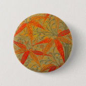 Aardse Bamboo Art  Print Sinaasappel Ronde Button 5,7 Cm (Voorkant)