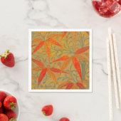 Aardse Bamboo Art Print Sinaasappel Servet (Insitu)