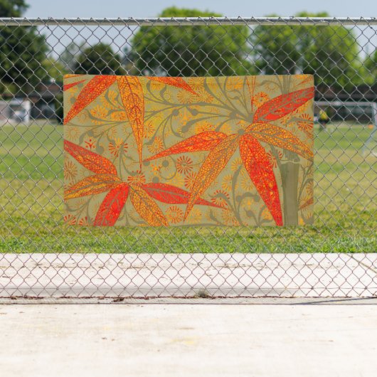 Aardse Bamboo Art Print Sinaasappel Spandoek (Insitu)