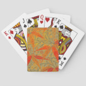 Aardse Bamboo Art  Print Sinaasappel Speelkaarten (Achterkant)
