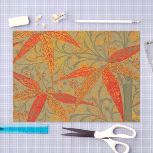 Aardse Bamboo Art  Print Sinaasappel Tissuepapier (Craft)