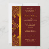 Aardse Batik Stam Bruidsdouche Uitnodigingen (Achterkant)