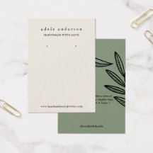 Aardse Blad Sieraden Oorbellen Displaykaart