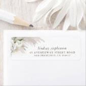 Aardse Bladgroen Pampas Gras Boho Etiket (Insitu)