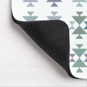 Aardse Blauw Groene Geometrische Driehoek Azteken  Muismat (Hoek)