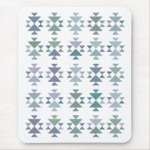 Aardse Blauw Groene Geometrische Driehoek Azteken 