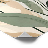 Aardse bloei - Abstracte botanische muurkunst IV Poster (Hoek)