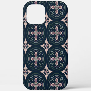 Aardse Bloem Geometrische Tegels Case-Mate iPhone Case