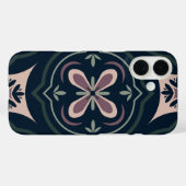 Aardse Bloem Geometrische Tegels Case-Mate iPhone Case (Achterkant (horizontaal))