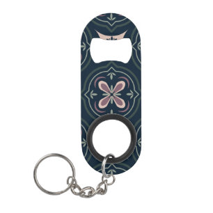 Aardse Bloem Geometrische Tegels Mini Flessenopener