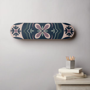 Aardse Bloem Geometrische Tegels Persoonlijk Skateboard