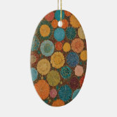 Aardse Bloem Mozaïek Patroon Ornament (Rechts)