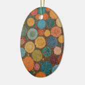 Aardse Bloem Mozaïek Patroon Ornament (Links)