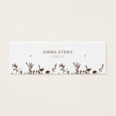 Aardse Bloem • Oorbellen Hoepels Studs Displaykaar Mini Visitekaartjes (Voorkant)