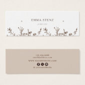 Aardse Bloem • Oorbellen Hoepels Studs Displaykaar Mini Visitekaartjes (Voorkant /achterkant)