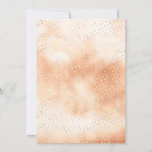 Aardse Bloemen Halve Maan Marine Blauwe Huwelijk Save The Date (Achterkant)