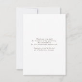 Aardse bloemen minimalistisch klein dank u bedankkaart (Achterkant)