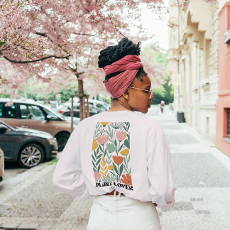 Aardse Bloemen Patroon-Terracotta, Sage & Dusty Pi Trui