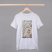 Aardse Bloemen Patroon Trracotta, Sage & Dusty Pin Tri-Blend Shirt