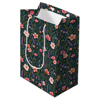 Aardse bloemengeschenkzak medium cadeauzakje
