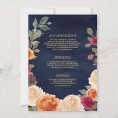 Aardse Bloemenkrans Alles in één bruiloft van de m Kaart (Achterkant)