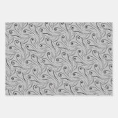 Aardse bloemenwervelingen inpakpapier vel (Voorkant 3)