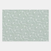 Aardse bloemenwervelingen inpakpapier vel (Voorkant)