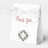 aardse bloemenwijnstok bedankdoosjes (Voorkant Zijde)